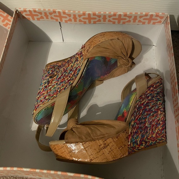 Shoes - Gianni Bini Colorful Knot Wedges